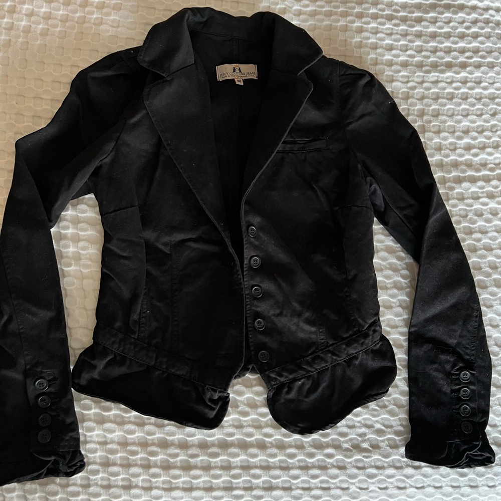 Juicy Couture Black Cotton Blazer